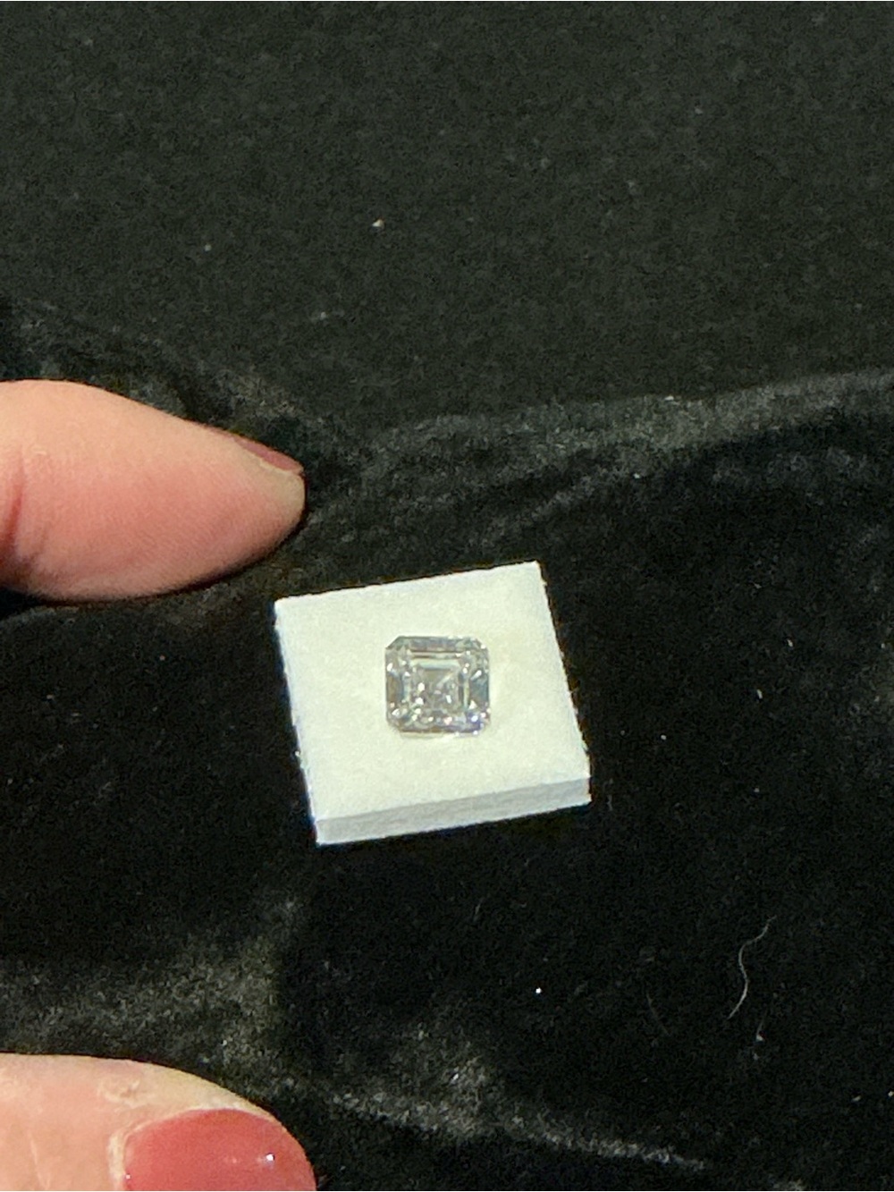 1.59 ct Square Emerald cut Lab Diamond HVS2